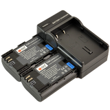DSTE 2pcs LP-E6 Li-ion Battery + DC88 Charger for Canon